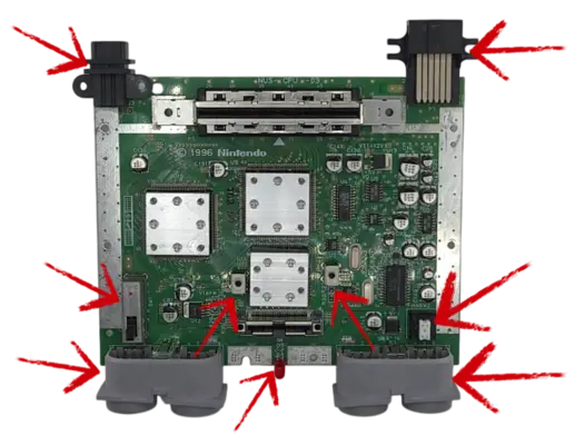 Removal of Connectors, Switches, Brackets and LED