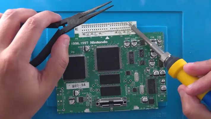Preparing The Solder Points for The Cart Slot Cable