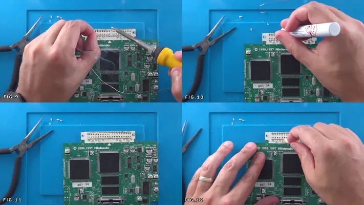 Preparing The Solder Points for The Cart Slot Cable