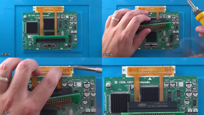 Soldering The Cart Slot to The Trimmed N64