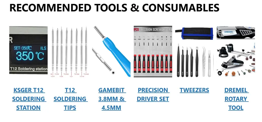 Non-Included Parts & Tools Required